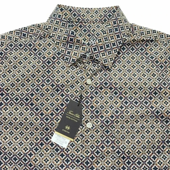 Tasso Elba Refined Woven Cotton Mens Button Down - Picture 2 of 9